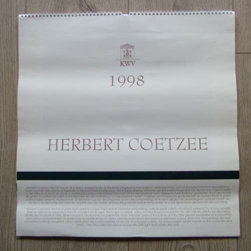 1998 KWV Herbert Coetzee artwork calendar