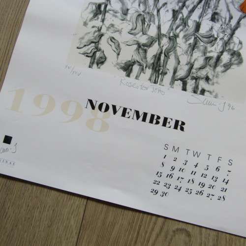 Vintage 1998 Sara-J artwork calendar