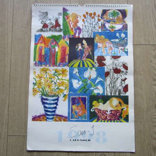 Vintage 1998 Sara-J artwork calendar