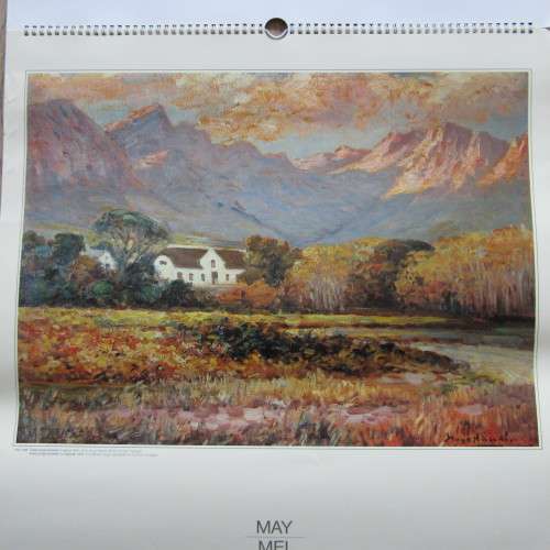 1998 KWV Pieter Hugo Naude artwork calendar
