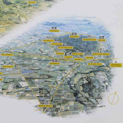 KWV The Winelands of the Cape brochure booklet with beautiful pictures of farms