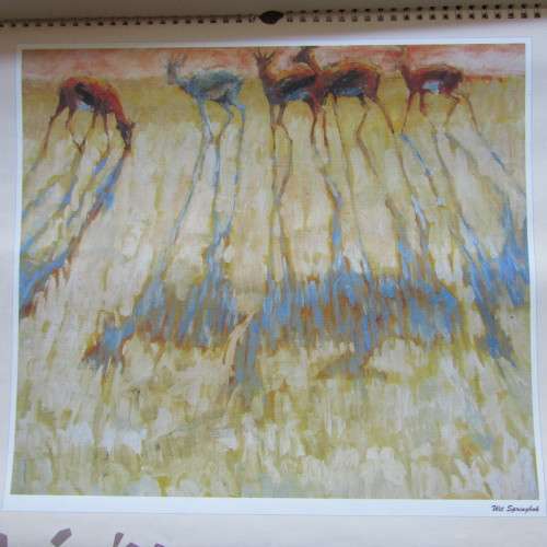 1995 KWV Zakkie Eloff artwork calendar - front cover damaged
