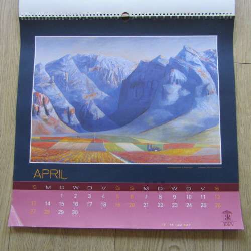 1997 KWV calendar with artwork of Erik Laubscher