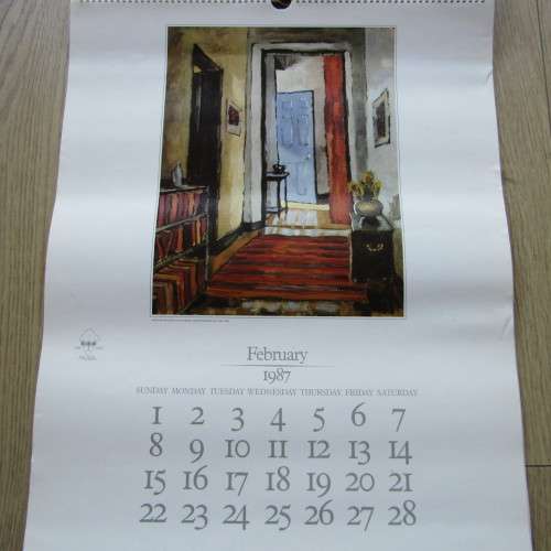 1992 KWV calendar with artwork of David Botha