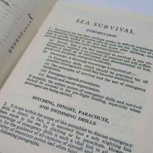 PAM (air) 224 aviation Sea Survival guide - 1966 Interim reprinted edition