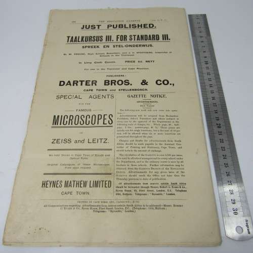 The Education Gazette - Cape Town December 1911