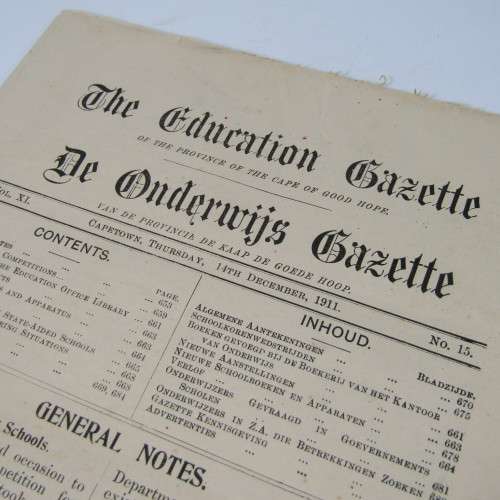 The Education Gazette - Cape Town December 1911