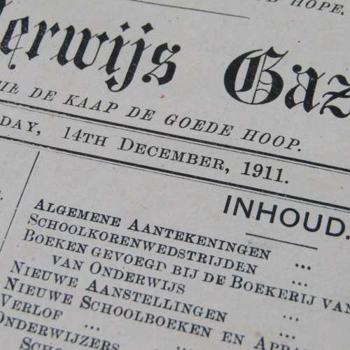 The Education Gazette - Cape Town December 1911