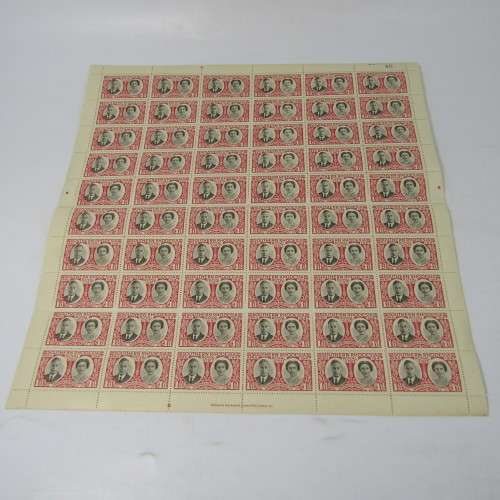 Southern Rhodesia stamps - full sheet SACC 65 - Royal Visit 1947 - Sheet no. 46