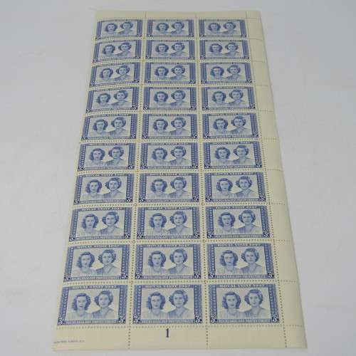 Bechuanaland Protectorate stamps 1947 Royal Visit part sheets of 127, 128, 129, 130