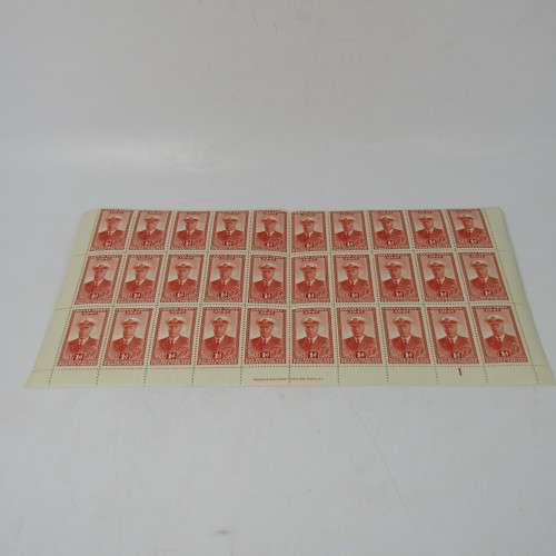 Bechuanaland Protectorate stamps 1947 Royal Visit part sheets of 127, 128, 129, 130