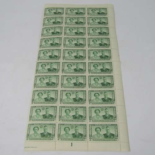 Bechuanaland Protectorate stamps 1947 Royal Visit part sheets of 127, 128, 129, 130