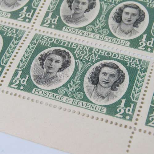 Southern Rhodesia 1947 Royal Visit SACC 64 x 65 - blocks of 30 x 2 stamps
