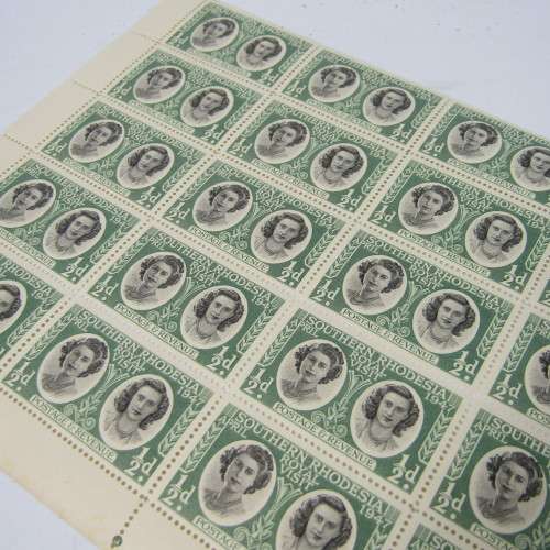 Southern Rhodesia 1947 Royal Visit SACC 64 x 65 - blocks of 30 x 2 stamps
