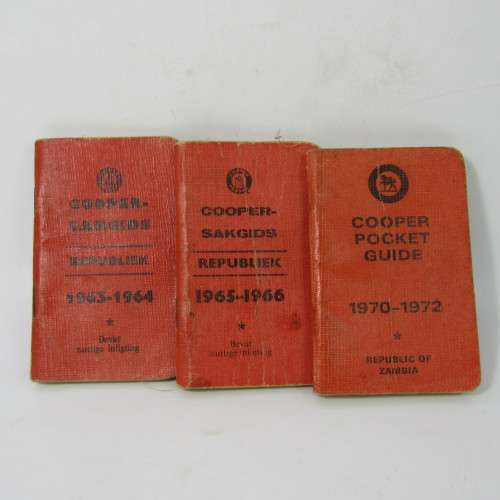 Lot of 3 Cooper pocket guides - one for Republic of Zambia - used