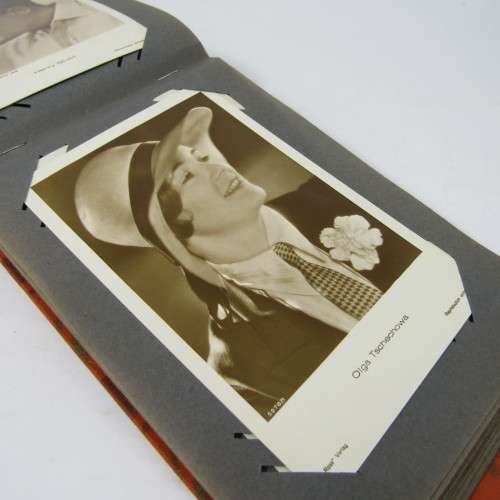 Album with 68 post cards of 1930`s Film Stars - excellent condition & rare