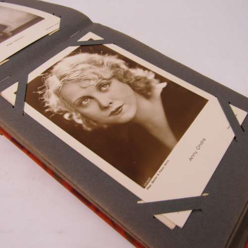 Album with 68 post cards of 1930`s Film Stars - excellent condition & rare