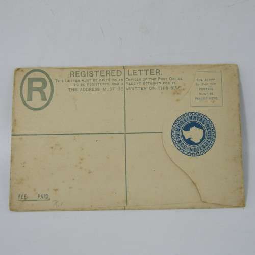 Collection of 5 Natal antique post / letter cards with pre printed stamps - rarely seen