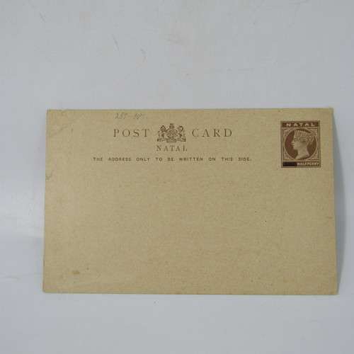 Collection of 5 Natal antique post / letter cards with pre printed stamps - rarely seen