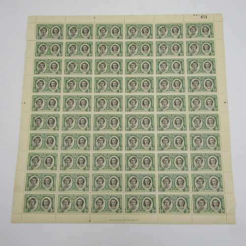 Southern Rhodesia stamps - 1947 Royal Visit - 3 full sheets of 64 - no. 420, 442, & 451