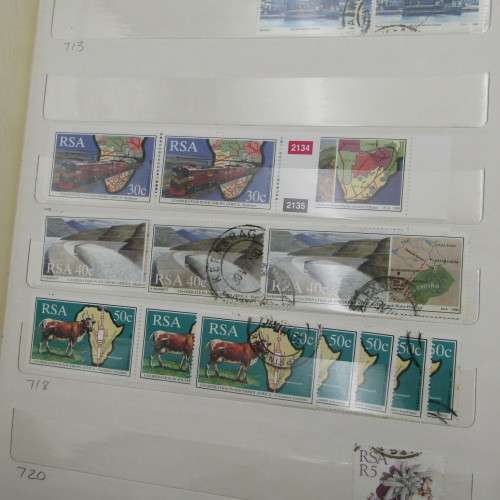 Lot of 5 slip in albums with some South Africa stamps - pay only for the albums