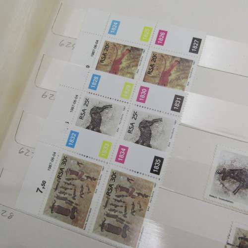 Lot of 5 slip in albums with some South Africa stamps - pay only for the albums