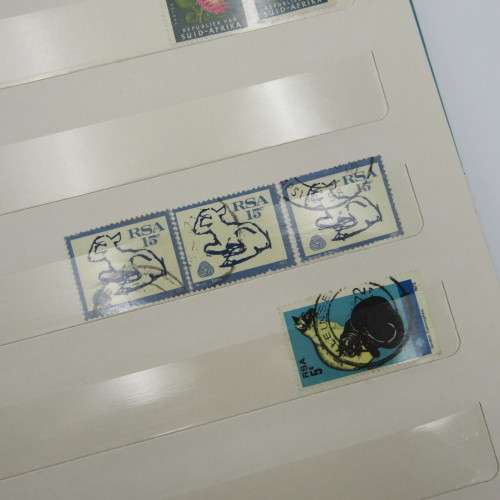 Lot of 5 slip in albums with some South Africa stamps - pay only for the albums