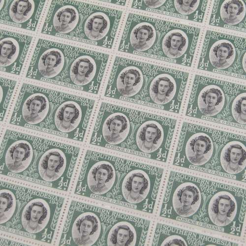 Southern Rhodesia stamps - full sheets SACC 64 - Royal Visit 1947