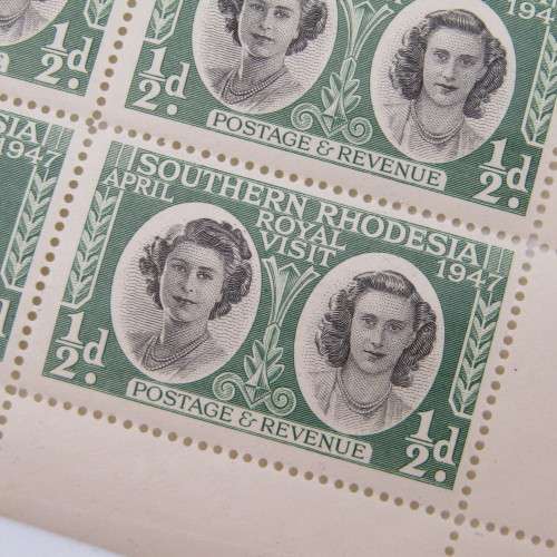 Southern Rhodesia stamps - full sheets SACC 64 - Royal Visit 1947