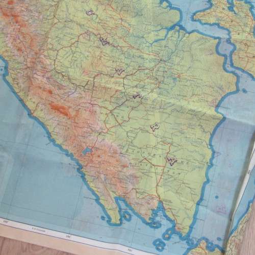 Vintage South African Military / Air Force silk map of Borneo, Sumatra, Java - AS1/ 092