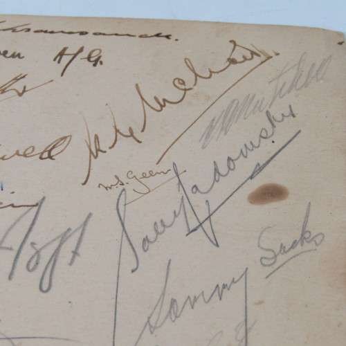 1940 Christmas dinner SAAF menu signed by about 30 Airforce soldiers