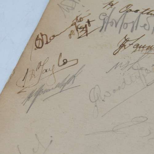 1940 Christmas dinner SAAF menu signed by about 30 Airforce soldiers