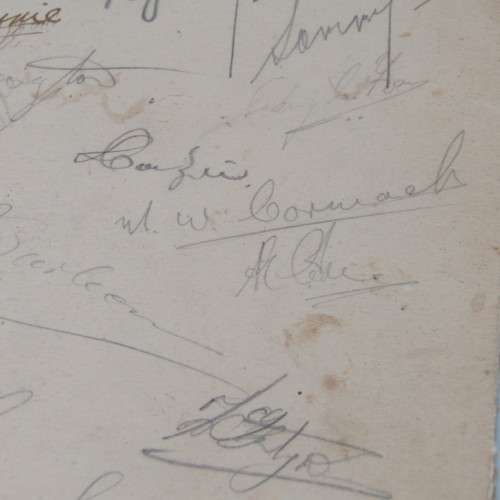 1940 Christmas dinner SAAF menu signed by about 30 Airforce soldiers