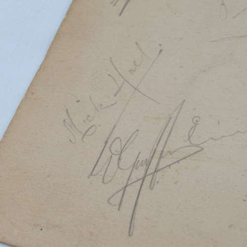 1940 Christmas dinner SAAF menu signed by about 30 Airforce soldiers