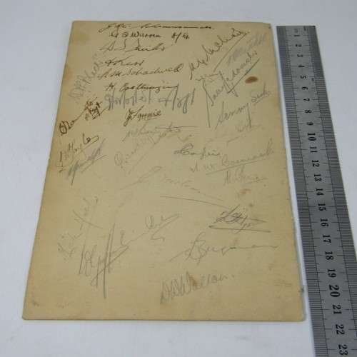 1940 Christmas dinner SAAF menu signed by about 30 Airforce soldiers