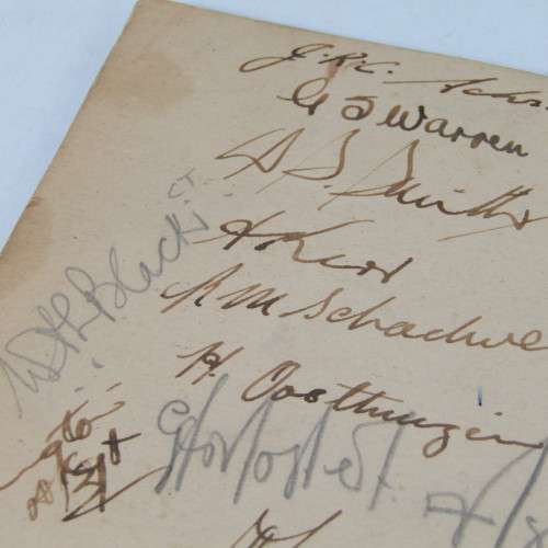 1940 Christmas dinner SAAF menu signed by about 30 Airforce soldiers