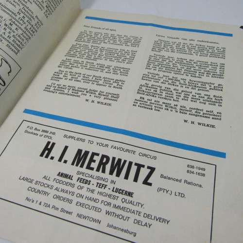 1971-72 Boswell Wilkie Circus programme in colour