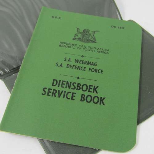 SA Defence Force Service & Pay book cover DD2094(b) with unused service book