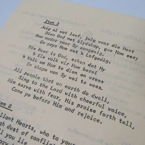 SA Legion rememberance Day 9 Nov 1986 program