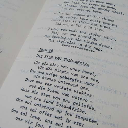SA Legion rememberance Day 9 Nov 1986 program