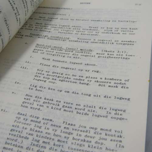 South Africa Defence Force Gevegsdissipline Arde Memoire book as issued by Army Headquarters 1980