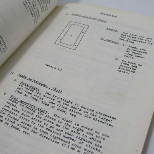 South Africa Defence Force shooting guide & score register - unused
