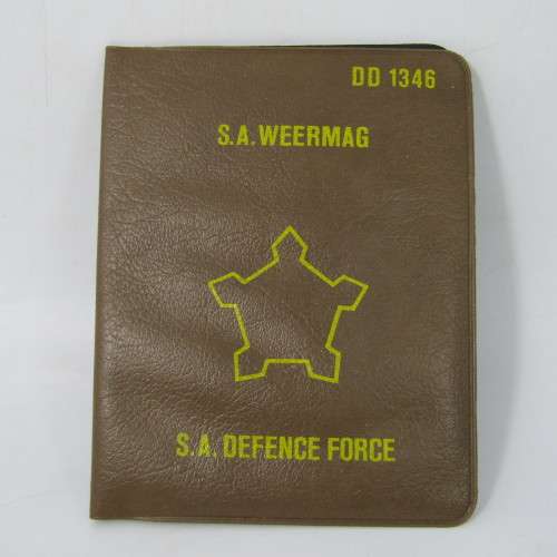 South Africa Defence Force DD1346 ID cover plus heatstroke card & musts & donts card for leaders