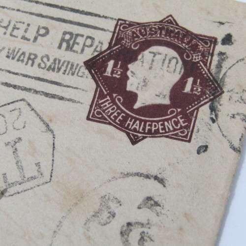 Block of 1/2d stamps on Australia cover with postage dues on reverse