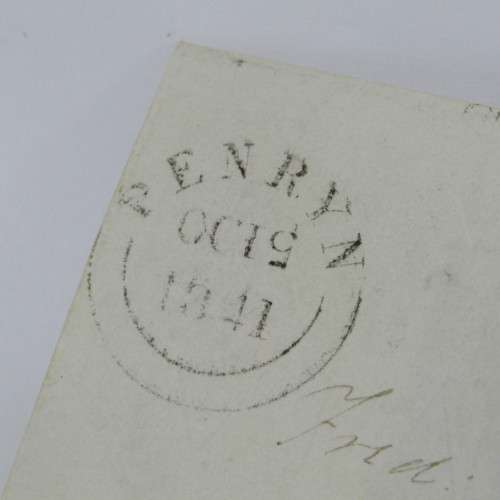 Great Britain Postal Cover with penny red stamp ( corner letters E&G) 1841