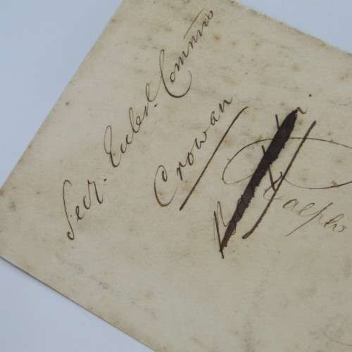 Great Britain postal cover to Ralph Barnes of Exeter with 2 penny blue stamp