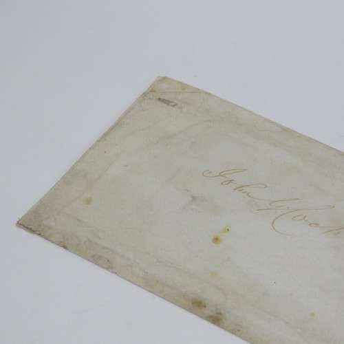 Pair of penny blue stamps GA & GB on cover -uncut pair- dirty envelope but rare backstamped Eyemouth