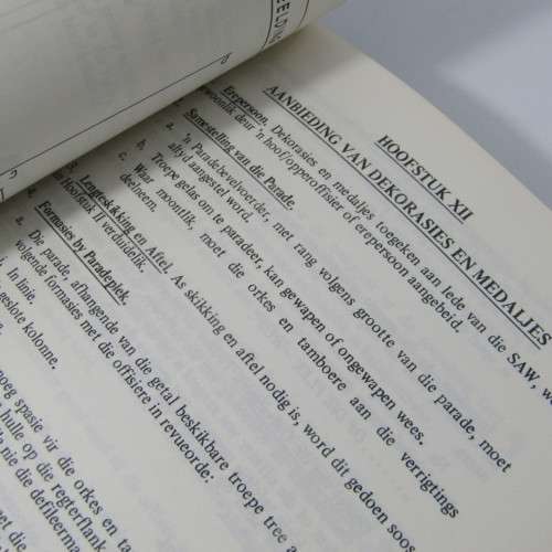 RSA 1971 Seremoniele Handboek vir die Suid-Afrikaanse weermag
