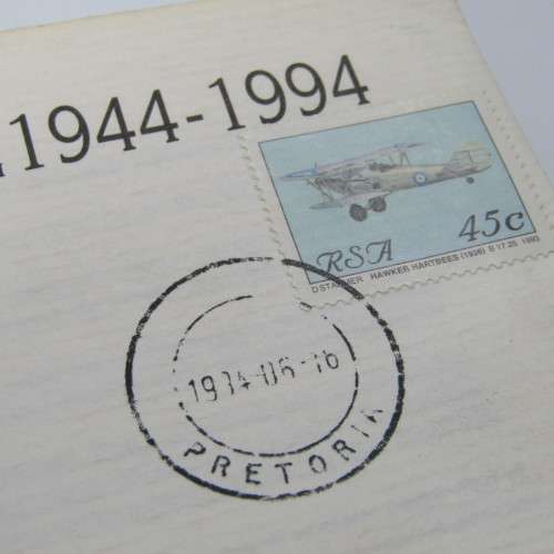 SAAF 50th anniversary on Balkan Air Force FDC signed by Anne de Goede - artist of painting on FDC