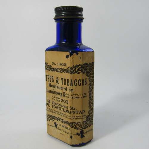 Vintage Otto Landsberg Snuff bottle - with label and still full of snuff